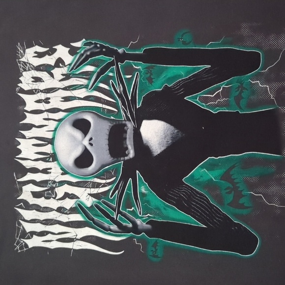 Jack Skellington Gray Metal 2 Nightmare Before Christmas Cotton Crop Tee XL NWT - Picture 5 of 6